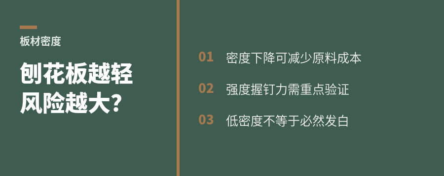 刨花板为何越做越轻密度下降会带来什么