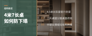 4米7大板桌为什么必须加厚并设置中部支撑