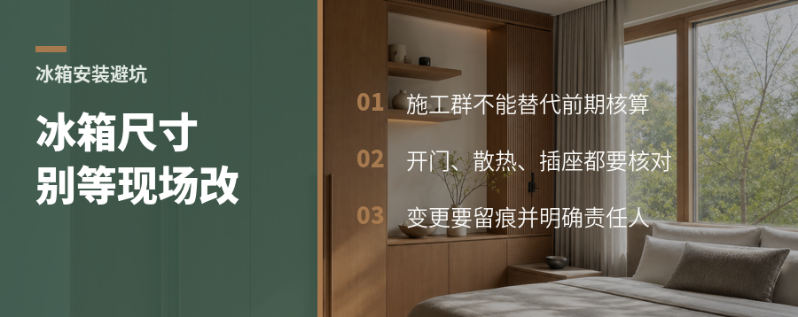 定制现场建群有用但冰箱尺寸不能等出问题再改