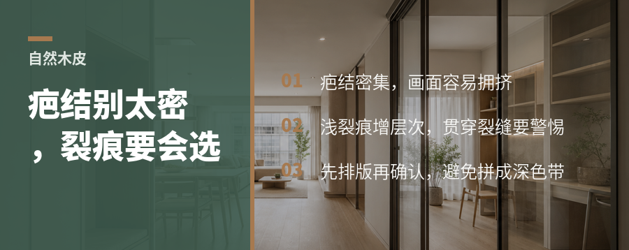 自然粗犷木皮怎么选：疤结别太密，还要有裂痕
