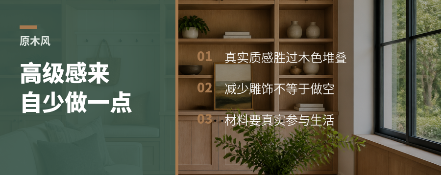 原木风怎么装：高级感来自少做一点