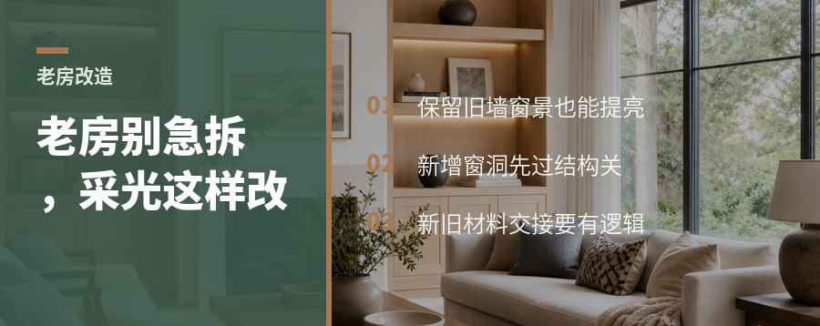 老房改造别急着拆保留原貌也能改善采光
