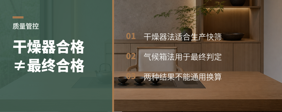 干燥器法为何不能替代气候箱法判定板材合格