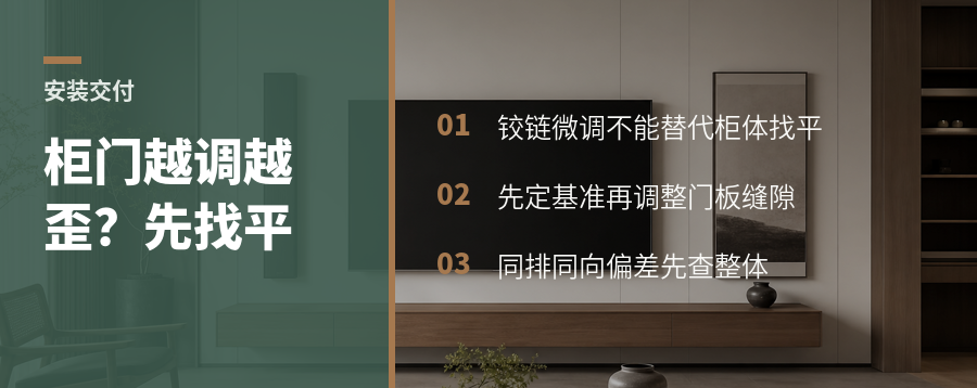 柜门总调不好？铰链安装要先从柜体找平开始