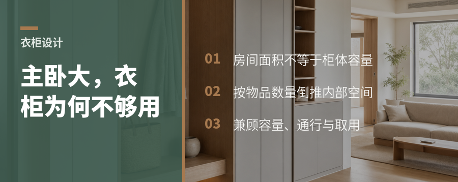主卧面积不小，衣柜却为什么总是不够用