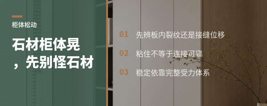 石材柜体一晃就松，问题真在石材吗