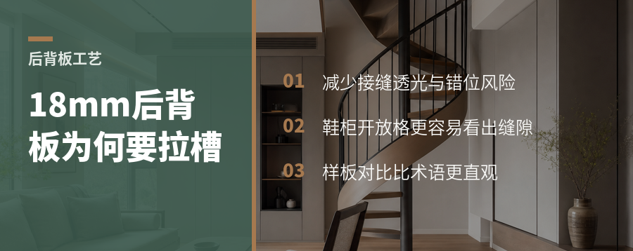 18mm后背板为何要拉槽再装三合一？