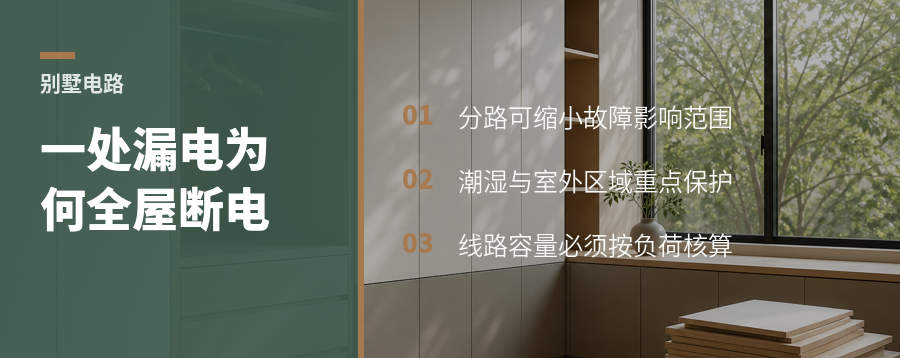 台风过后才发现：别墅电路为何要分路设计