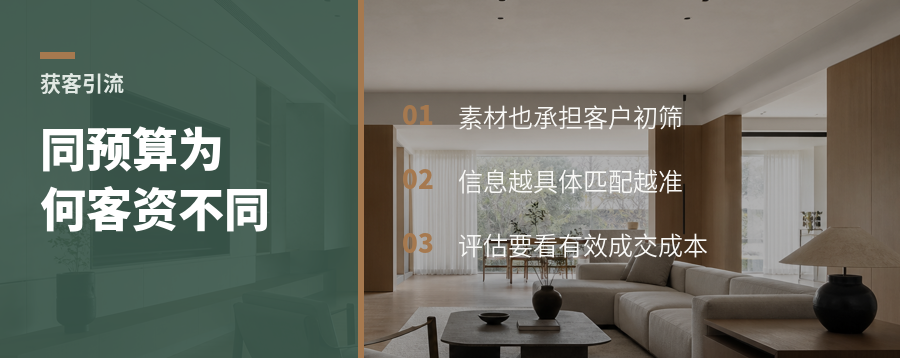 同样预算，投流素材为何带不来有效客户
