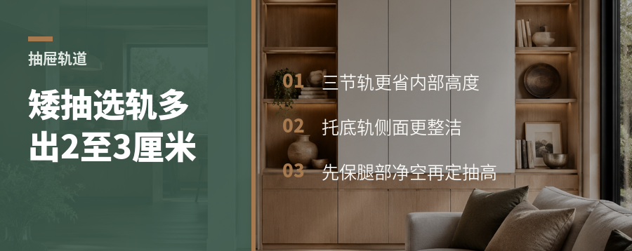 书桌抽屉怎么选轨道？三节轨更适合矮抽