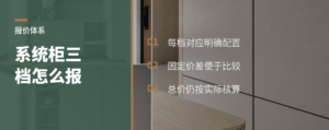 系统柜怎么报价？三档配置让客户自己选