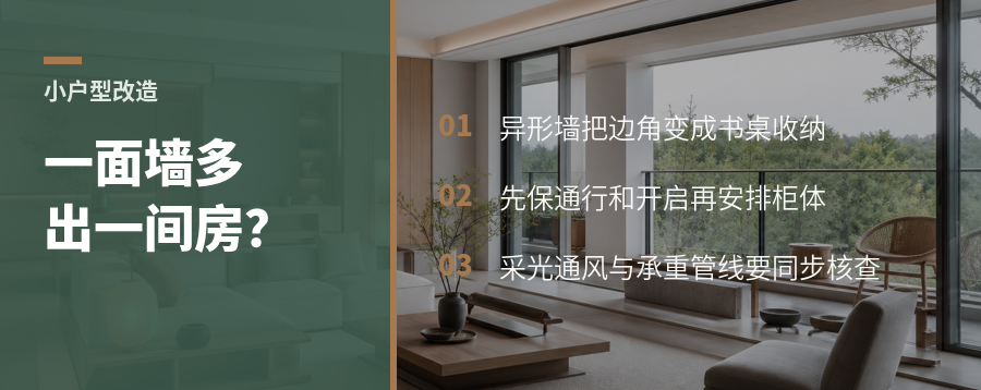 一面墙如何为小户型多挤出一个房间