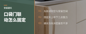 厨房口袋门联动门板怎么固定才不干涉运行