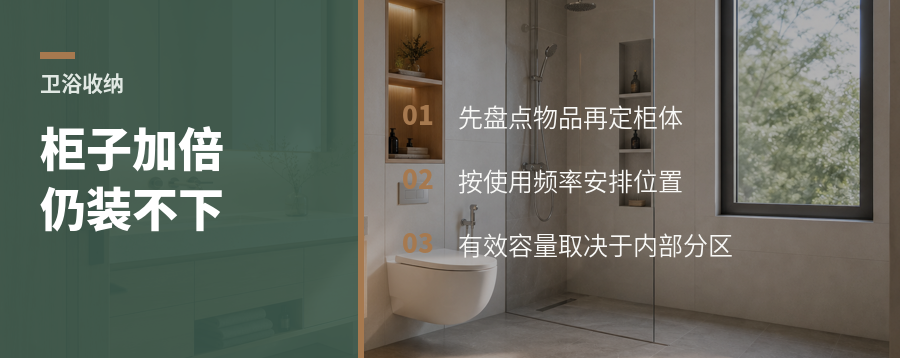 卫生间柜子做大一倍，为什么还是装不下