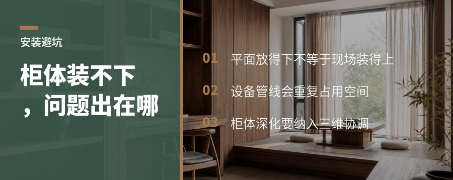 水电空调都进场后，为什么柜体才发现装不下