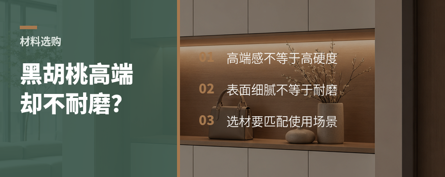 黑胡桃高端不等于耐磨：选材要看三项性能