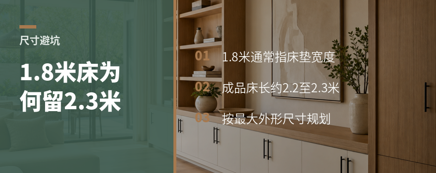 1.8米床为什么要按2.3米预留空间