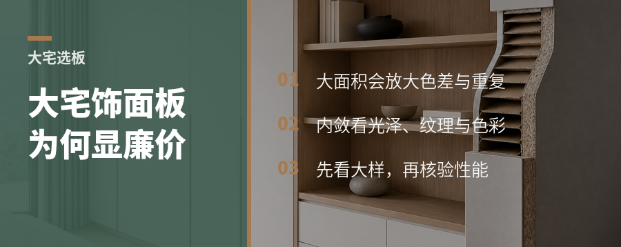 大宅装饰面板，为什么常输在“廉价感”？