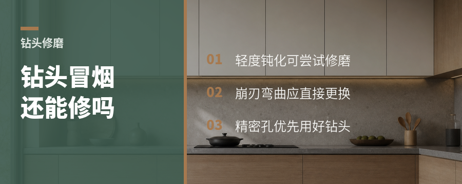钻头冒烟钻不动，修磨几下真的能继续用吗
