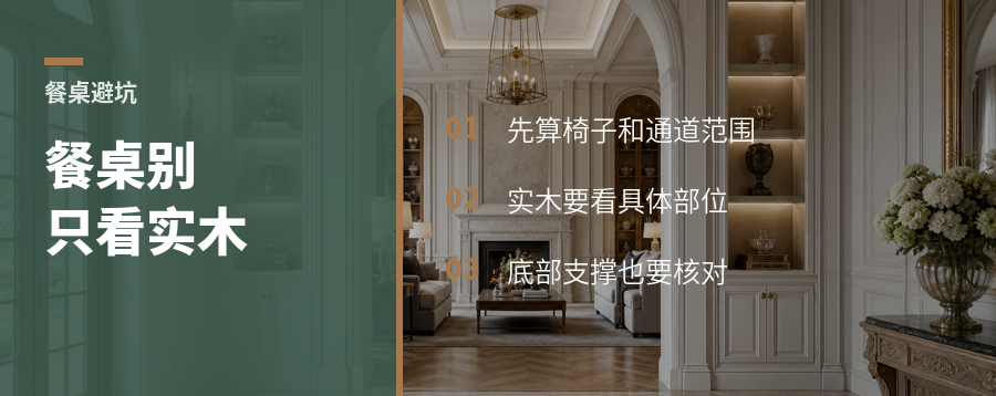 餐桌怎么选才不堵动线还要看清实木结构