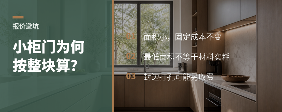 为什么一块小柜门也可能按整块面积收费