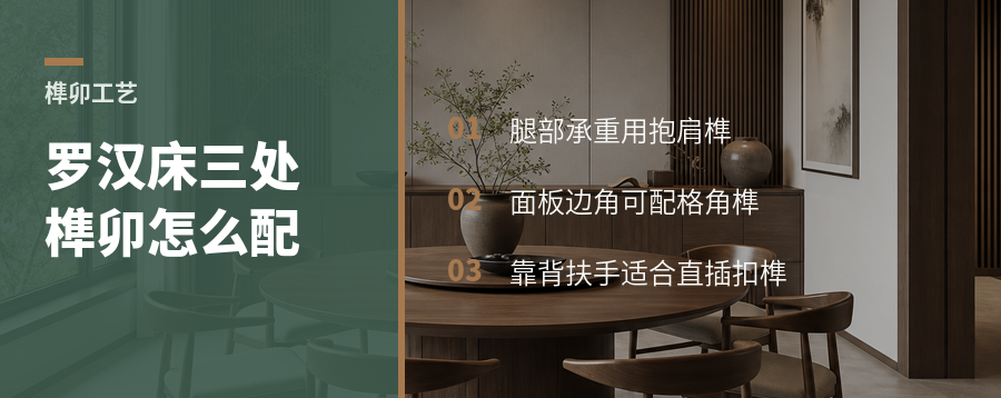 一张罗汉床，三种榫卯怎么配才稳