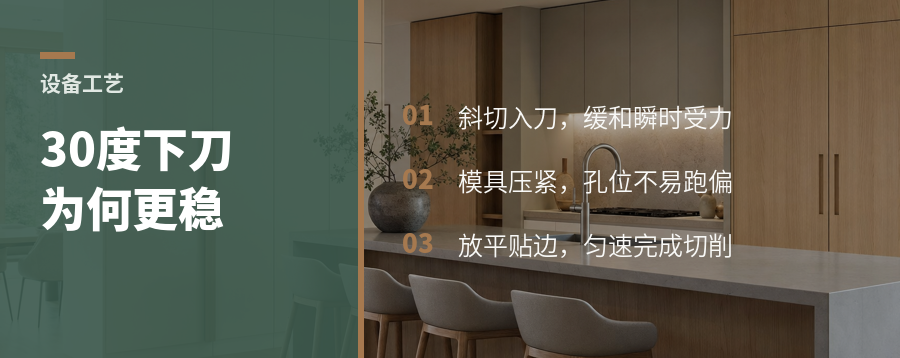 修边机开插座孔，30度下刀为何更稳