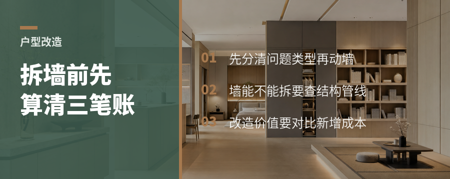 户型改造先算账：哪些墙值得拆