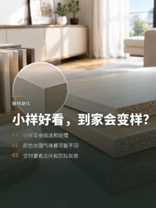 展厅小样很好看，送到家的板材会一样吗