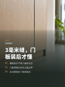 踢脚板为何要留3毫米？门板装上后才看得清
