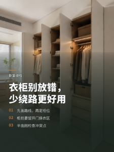 卧室衣柜怎么顺动线布置才不绕路