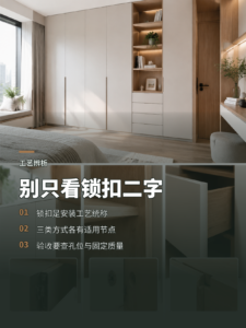 锁扣工艺不止一种：全屋定制常见三类连接方式