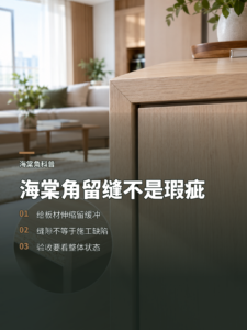 海棠角留缝不是瑕疵，板材为何需要伸缩空间