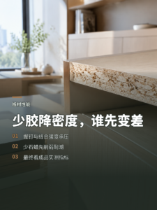 板材少用胶又降密度，哪些性能会先变差