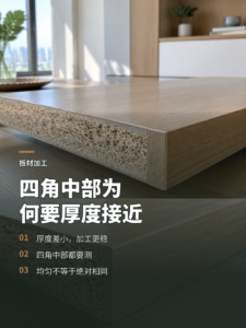 为什么同一块板四角和中间要一样厚