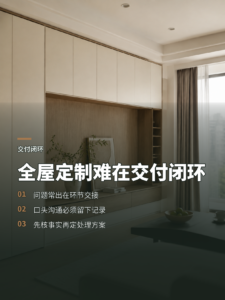 全屋定制最难的环节往往不在生产车间