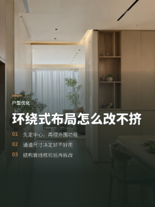 空间配比失衡，环绕式布局怎样改才不挤