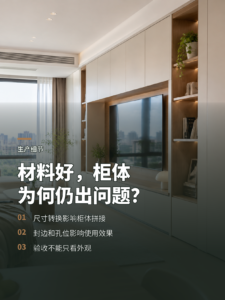 全屋定制选好材料后，生产细节才是成败关键