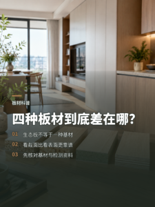 颗粒板欧松板生态板多层板到底差在哪