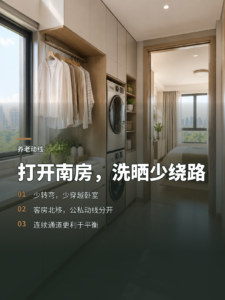 养老房改动一个房间，为什么能缩短洗晒动线