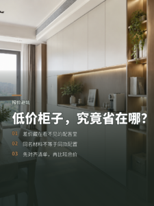 同样一套柜子，低价报价究竟省在了哪里