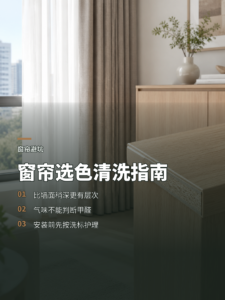 窗帘比墙深一度，装前清洗更稳妥