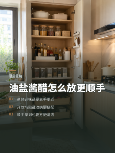 油盐酱醋别全塞柜里：厨房高频收纳怎么留
