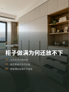 柜子做满仍放不下，问题可能不在柜子