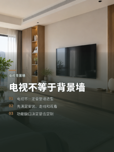 客厅有电视，也未必需要一整面背景墙