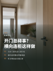 卧室过道开门总碍事？横向连柜能改善什么