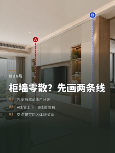 柜墙布局总差一点？先画A线和B线