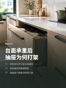 大尺寸抽屉为何台面一承重就蹭门又摇晃