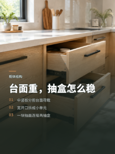 台面压得抽盒晃？中竖板和双抽盒怎么稳住结构
