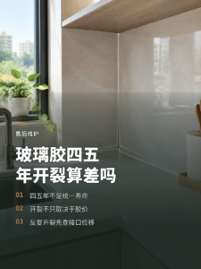 玻璃胶四五年后开裂，算质量差吗